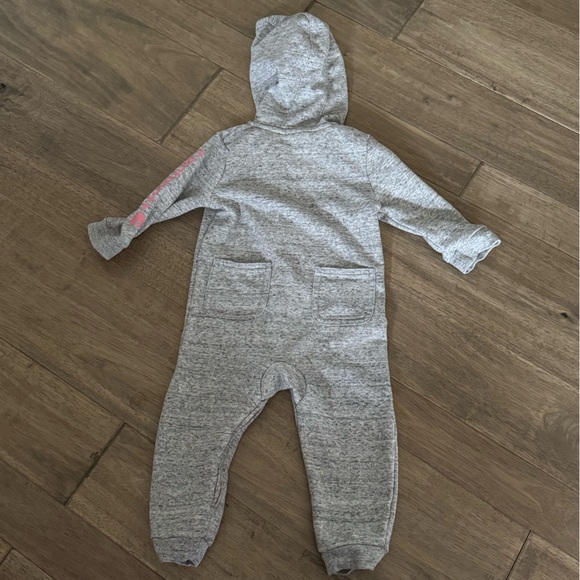 18 month Carhartt coverall toddler onesie one piece zipper outfit with hood - Picture 5 of 7